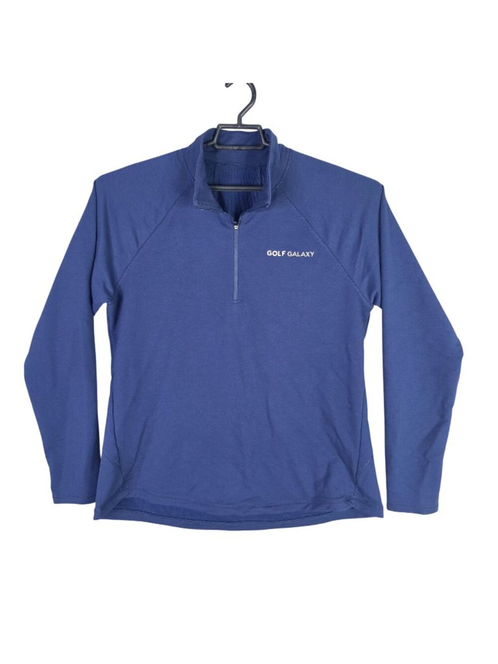 Mens Golf Galaxy Blue 1/4 Zip Pullover Shirt Long Sleeve Polyester Blend Size L